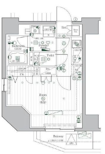 プレミアムキューブ駒込　1003号室　間取り