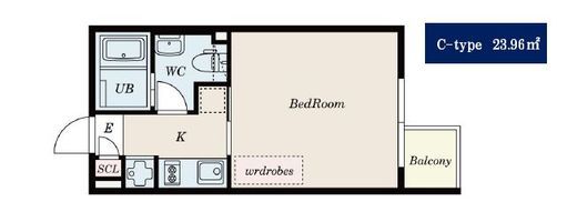 グランパセオ白山　404号室　間取り