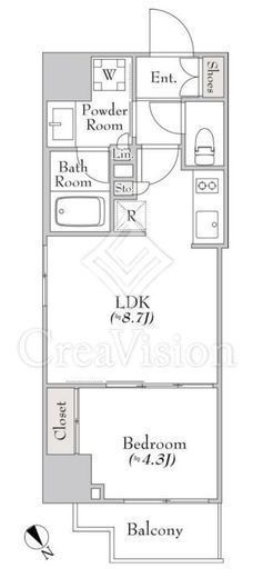 クレストコート大塚2　302号室　間取り