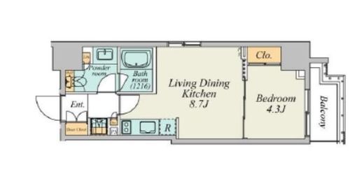 クレストコート大塚2　801号室　間取り