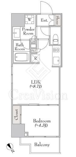 クレストコート大塚2　802号室　間取り