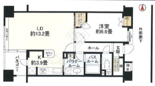 クオリア後楽園　507号室　間取り