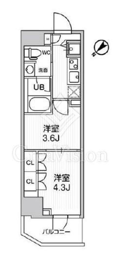 ARKMARK巣鴨sta. (アークマーク巣鴨sta.)　502号室　間取り