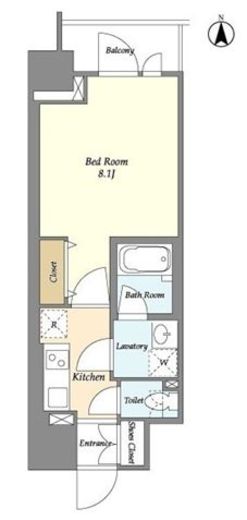 プリームス青柳　501号室　間取り