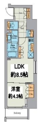 クレストコート大塚　203号室　間取り