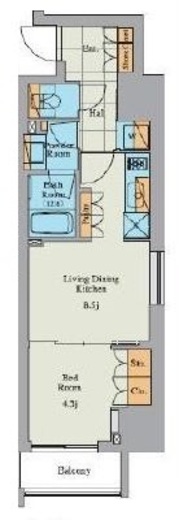 クレストコート大塚　803号室　間取り