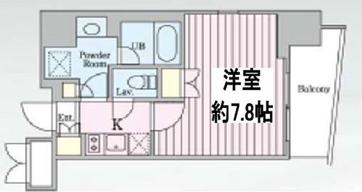 サンイング飯田橋　801号室　間取り