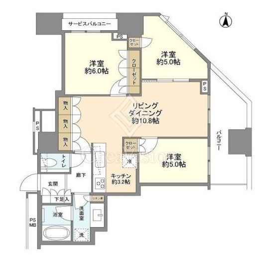 アトラスブランズタワー三河島　1201号室　間取り
