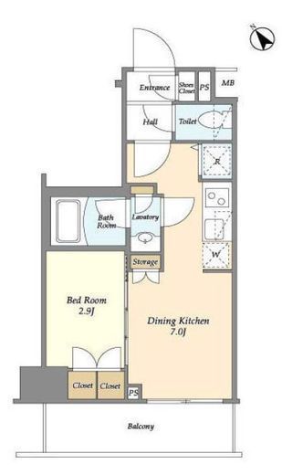 ディームス駒込　602号室　間取り