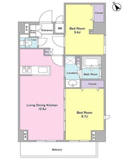 デルックス田端　504号室　間取り