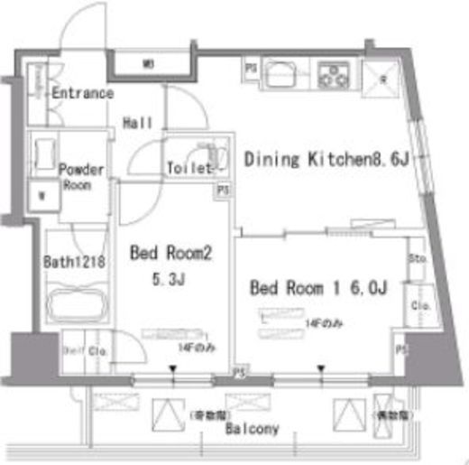 パークアクシス新板橋　W1202号室　間取り