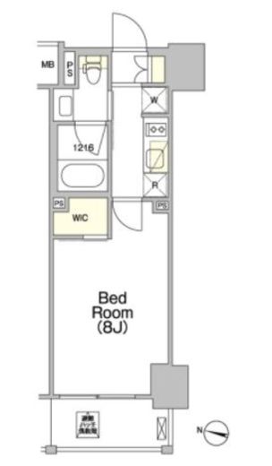 ジオエント赤羽　804号室　間取り