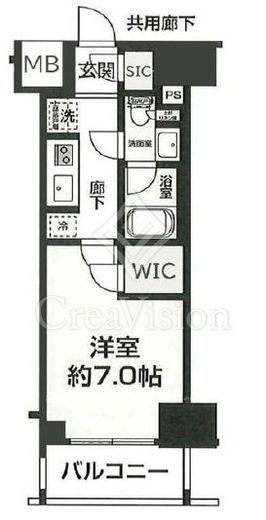 クレヴィア赤羽ステーションテラス　1105号室　間取り
