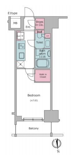 クレヴィア赤羽ステーションテラス　505号室　間取り