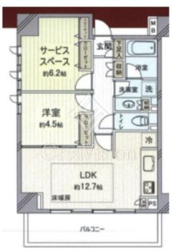王子神谷パークハウス　1104号室　間取り