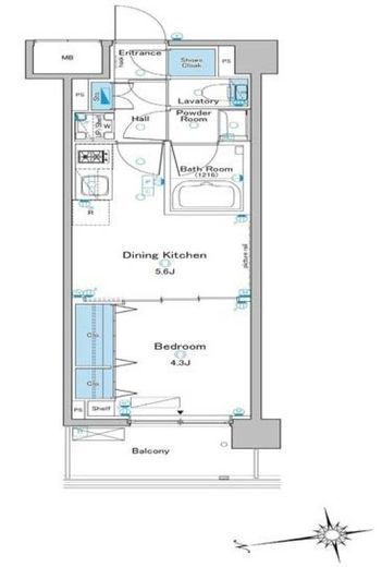 ルフォンプログレ赤羽　309号室　間取り
