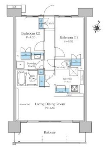 ブランシエスタ王子　710号室　間取り