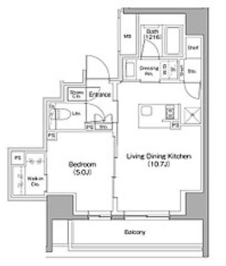 ザ・パークハビオ赤羽　803号室　間取り