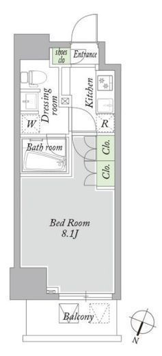 アーバンパーク西巣鴨　W702号室　間取り