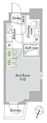 アーバンパーク西巣鴨　W803号室　間取り