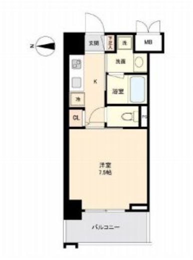 プライマル板橋本町　409号室　間取り