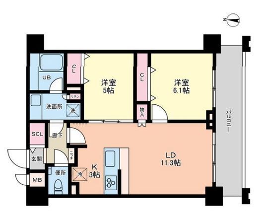 プライマル板橋本町　302号室　間取り