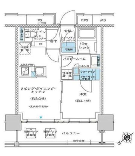 プレミスト板橋　1402号室　間取り