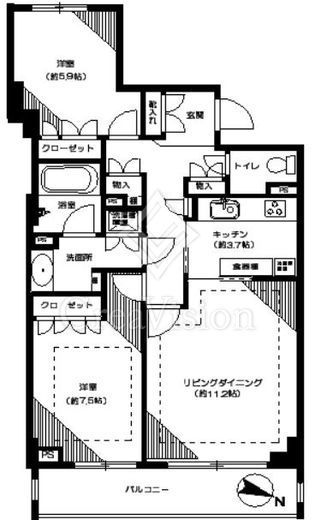 ディアナガーデン神宮前　409号室　間取り