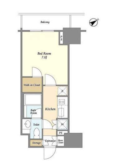 ラティエラ板橋　1303号室　間取り