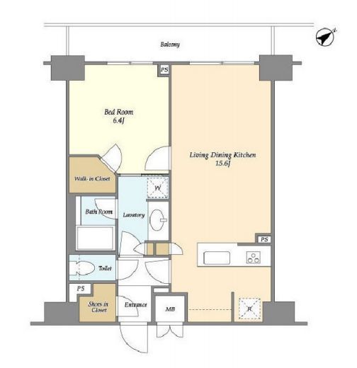 ラティエラ板橋　1402号室　間取り