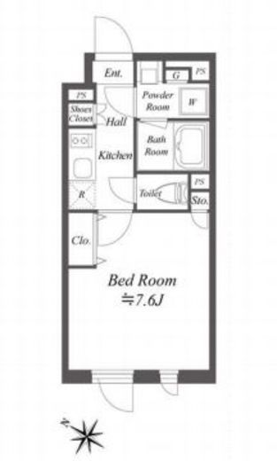 GENOVIA新大塚 (ジェノヴィア新大塚)　104号室　間取り