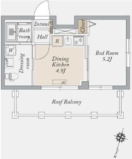 アーバンパーク王子　406号室　間取り