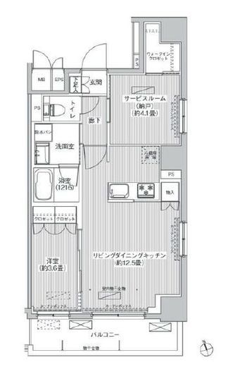 レジェンダリーコート赤羽ANNEX　1002号室　間取り