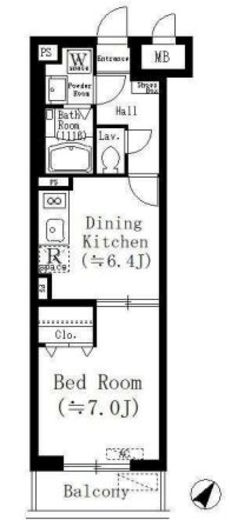 ルーチェ六義園　304号室　間取り