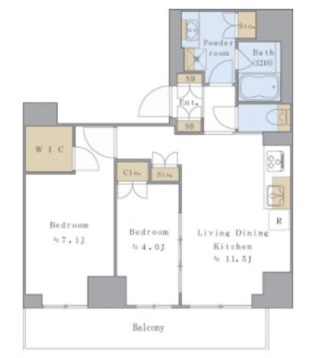 ブリリアイスト赤羽　1003号室　間取り