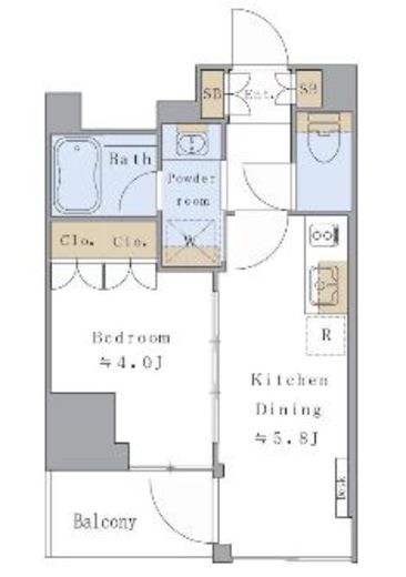 ブリリアイスト赤羽　603号室　間取り