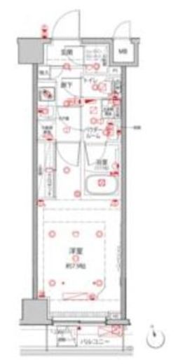 クレイシアIDZ王子　303号室　間取り