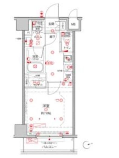 クレイシアIDZ王子　307号室　間取り