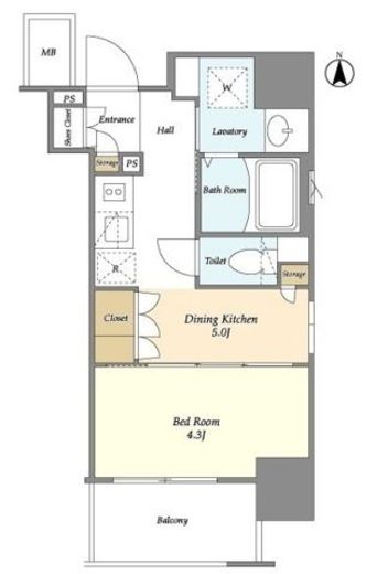ORME COURT NIPPORI EAST　604号室　間取り