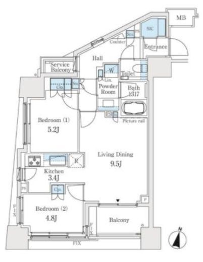 ブランズ文京白山一丁目　303号室　間取り