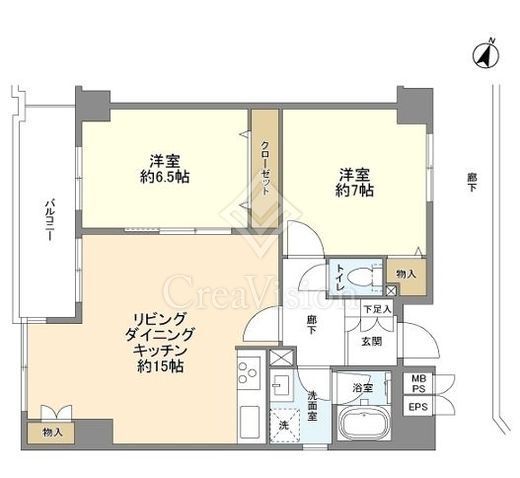 ボヌール東池袋　705号室　間取り