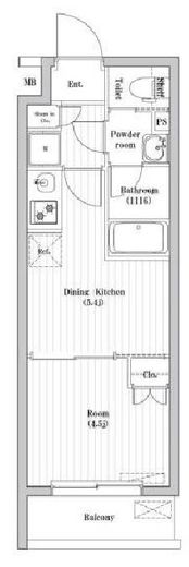 ハーモニーレジデンス山手巣鴨ザ・ガーデン　206号室　間取り