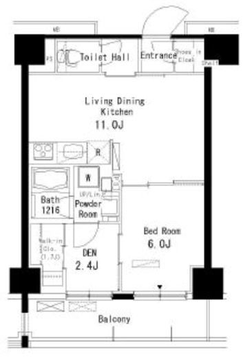 パークアクシス板橋本町弐番館　1304号室　間取り
