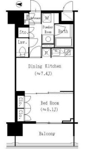 パークキューブ板橋本町　1403号室　間取り
