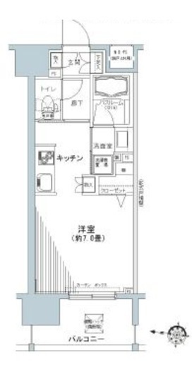パークキューブ板橋本町　705号室　間取り