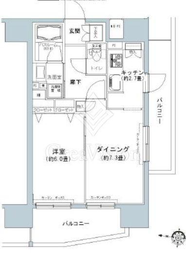 パークキューブ板橋本町　1101号室　間取り