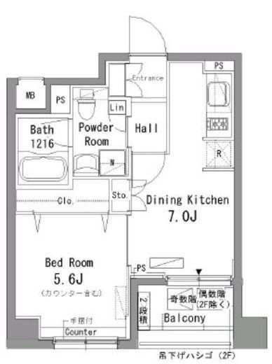 パークアクシス板橋　310号室　間取り