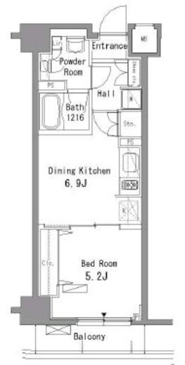 パークアクシス板橋　503号室　間取り