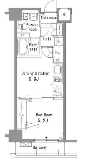 パークアクシス板橋　802号室　間取り