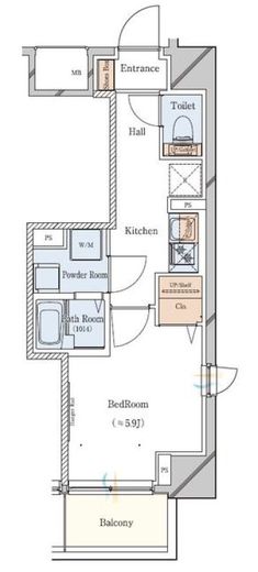 ガリシア駒込イースト　601号室　間取り